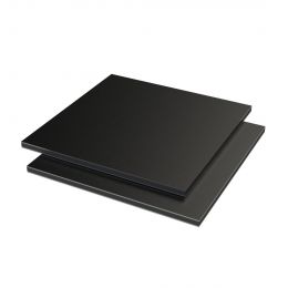 Vibond h Aluminium /PE 35% glans Zwart/wit (+/- RAL9005) 3050x1500x3mm