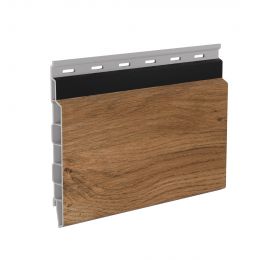 Colordeck PVC Sponningdeel CD148 Continental Turner oak/naad zwart FWD4703001/RAL9005 148x19mm l=6m