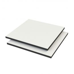 HPL Plaat Massief reclame S DZ Wit 01020 ca. RAL9010 3050x1300x6mm